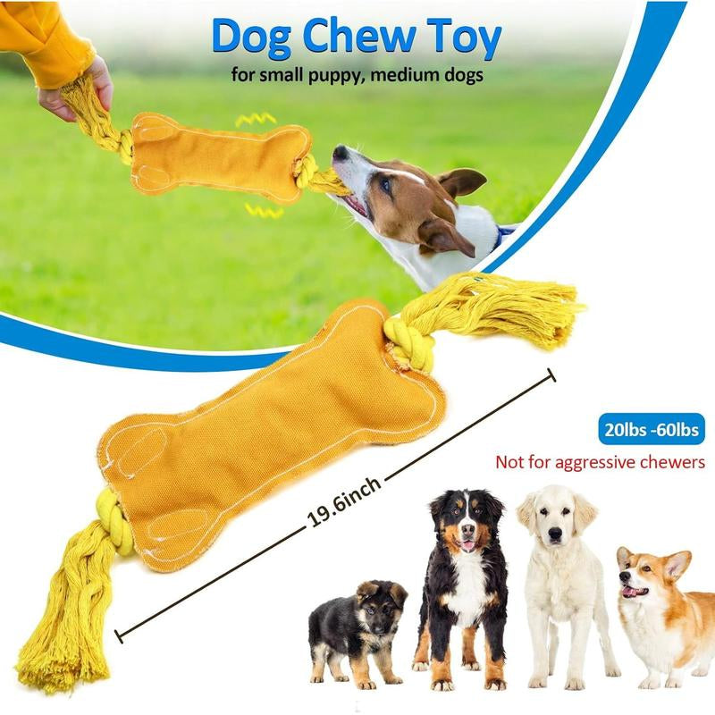 Waaiio Interactive Dog Toys Wiggles Tails with Squeaky, Motion Activated Dog Bone Toys (Dog Toys)